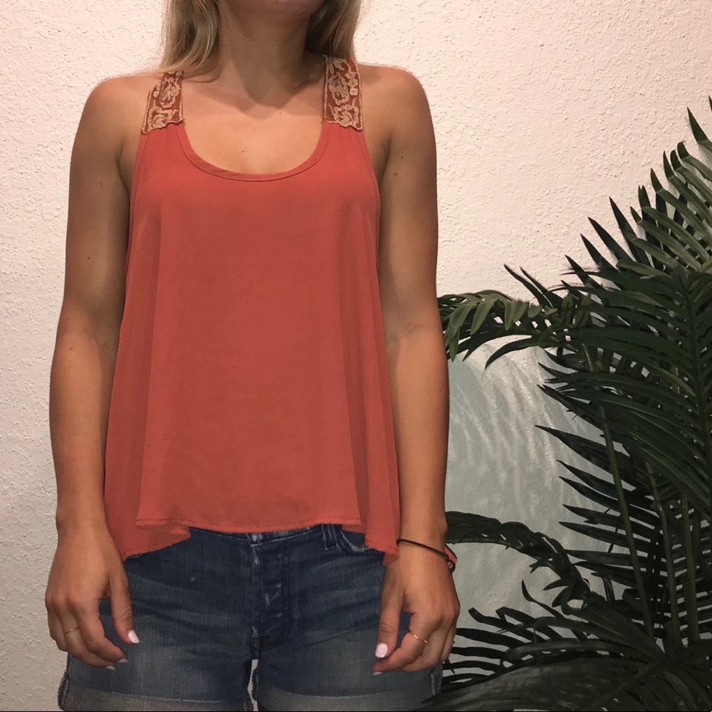 Lace Razorback Tank - Picture 2 of 2